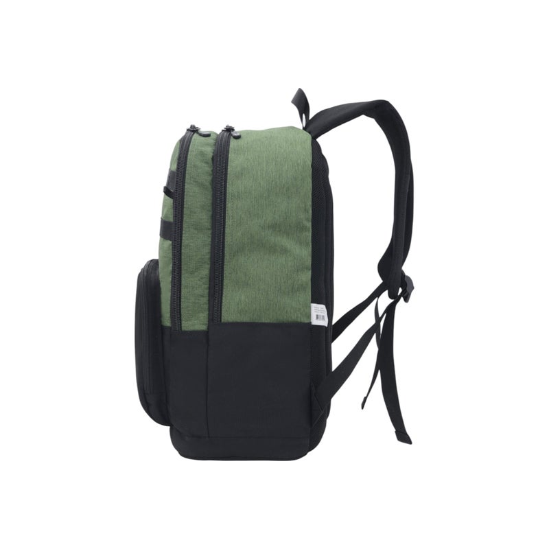 Full Stop Solid Backpack in Green and Black for Men - Image 4